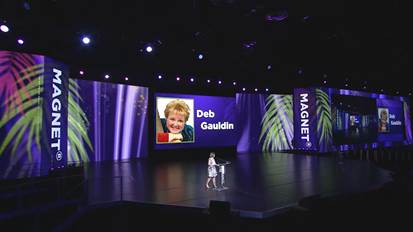 Deb Gauldin speaking at a conference