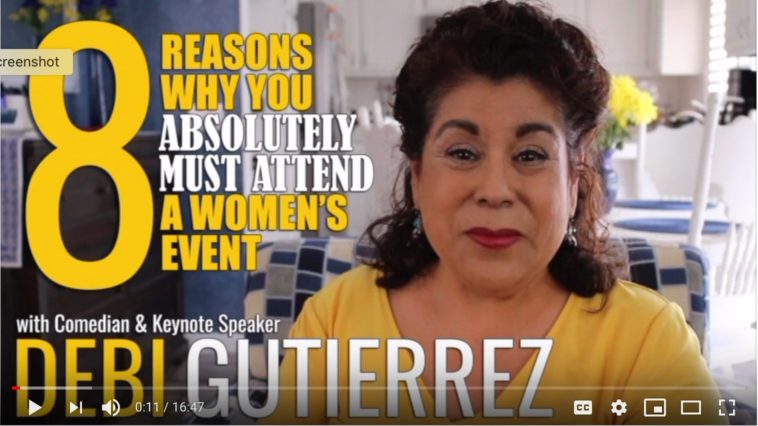 Women's event motivational keynote speaker Debi Gutierrez, comedian