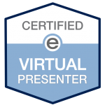 Carolyn Gross's certified virtual speaker badge